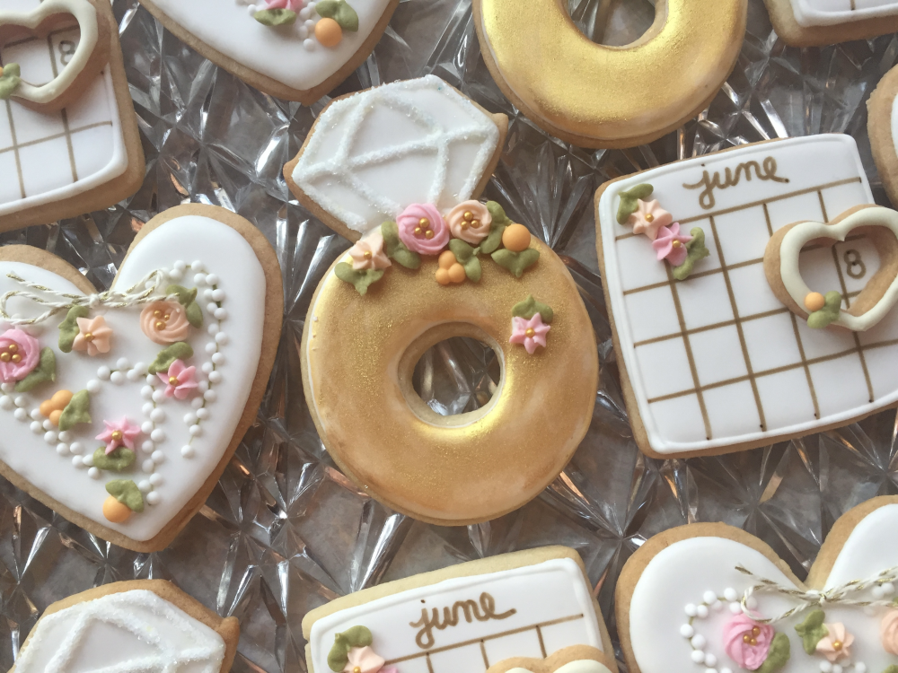 Wedding Dress Cookie | Wedding Heart Cookie | Wedding Gold Ring Cookie |  Best Wedding Cake Cookie Dessert WI | Bridal Shower Cookie Favor | Cookies  From Scratch